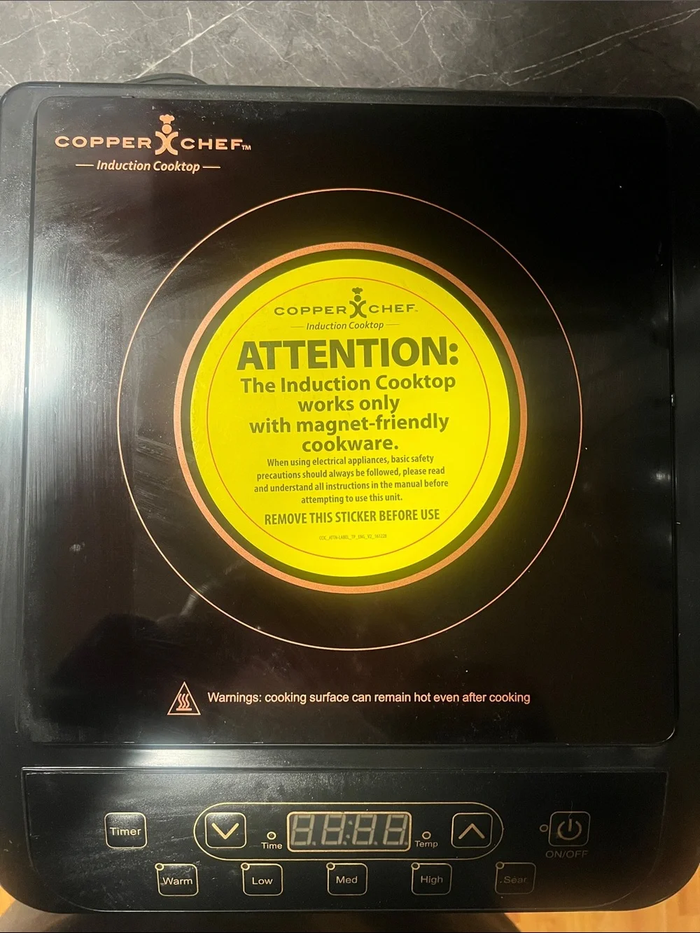 Black Induction Cooktop - Black